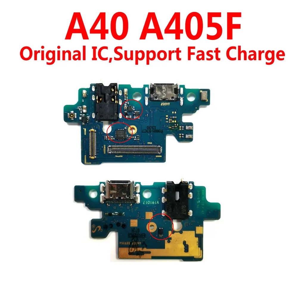 Оригинальный зарядный порт USB зарядная док-плата для Samsung Galaxy A40 A405 A405F SM-A405FN/DS Соединительная плата зарядный гибкий кабель
