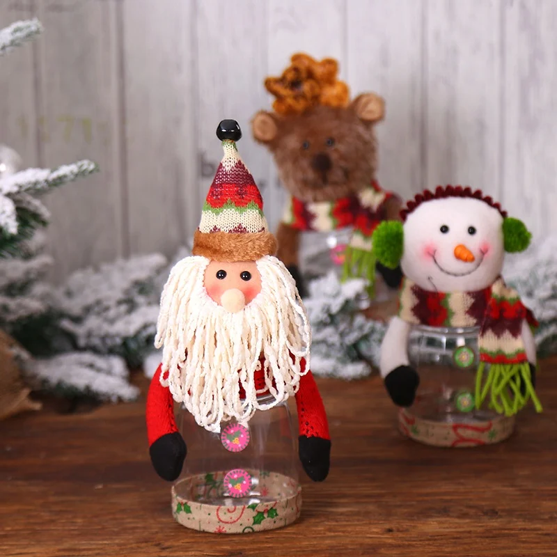 Прозрачный пластиковый Рождественский контейнер для праздника орнамент