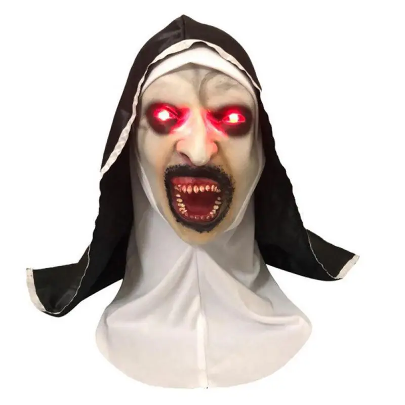 Маска монахиня светящаяся маска ужасная гримаса с изображением из фильма ужасов