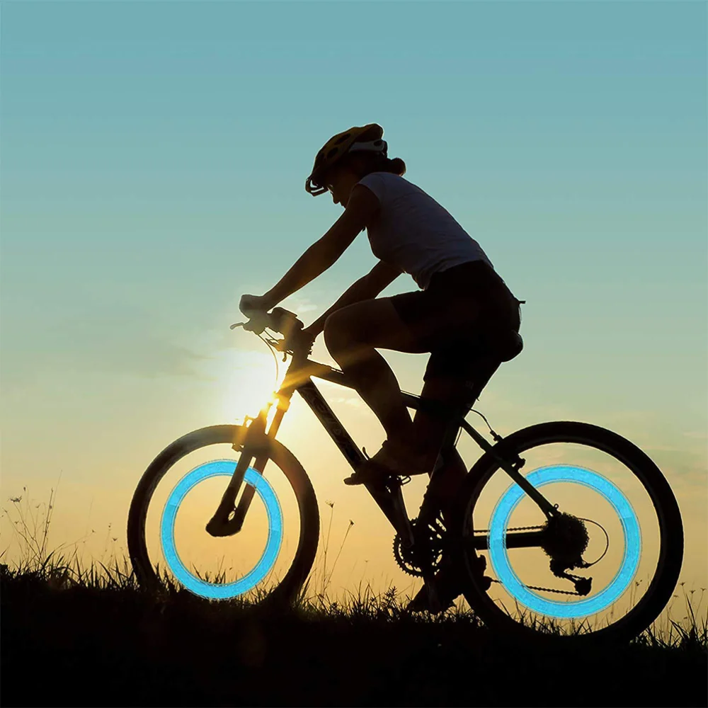

8pcs Bike Flash Tire Wheel Cap Light Waterproof Wheel Light