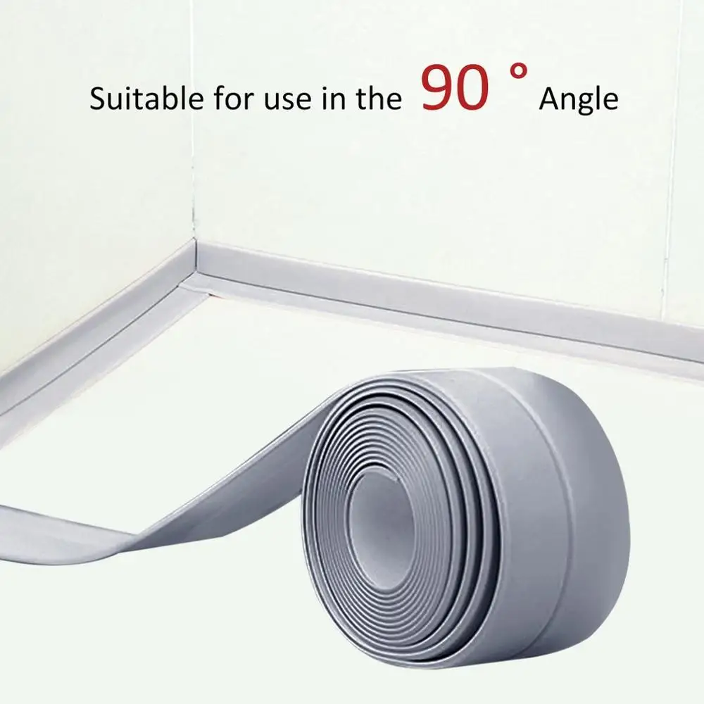Белая самоклеящаяся кухонная настенная наклейка из ПВХ s-образный уплотнитель