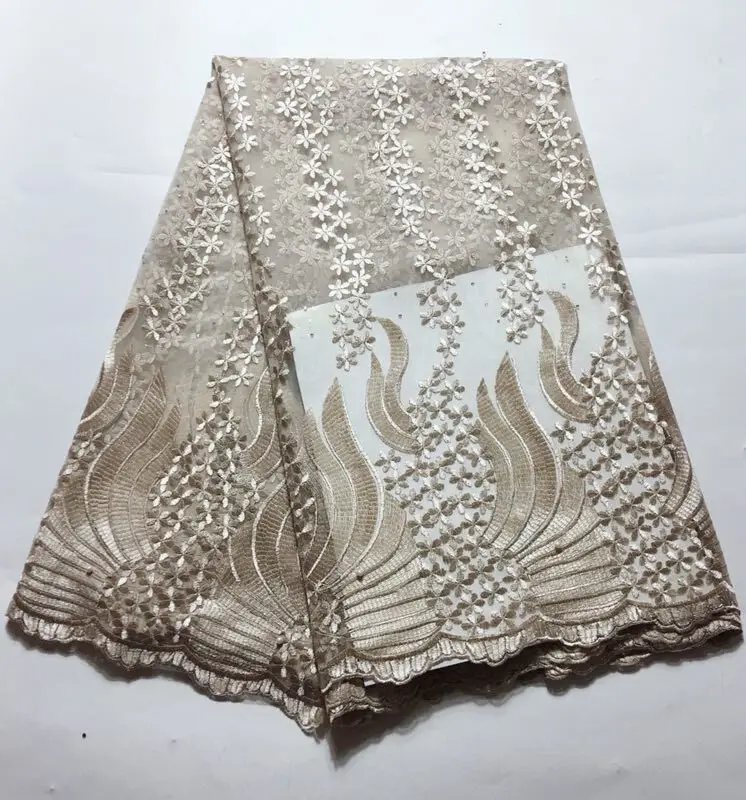 Персиковое Тюлевое кружево с вышивкой африканские французские кружева ткань