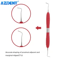 azdent dental resin filler aesthetic restoration kit fit for resin knife plastic dresser with silicone handle dentistry tools