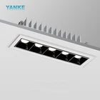 Однорядный длинный квадратный светодиодный точечный потолочный светильник с регулируемой яркостью, 2 Вт, 4 Вт, 10 Вт, 20 Вт, 30 Вт, светодиодный встраиваемый светильник для гостиной, коридора