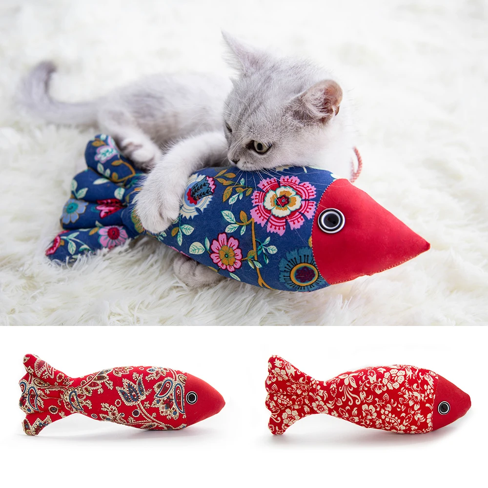 Мягкая Плюшевая 3D игрушка для кошек в форме рыбы интерактивные подарки игрушки