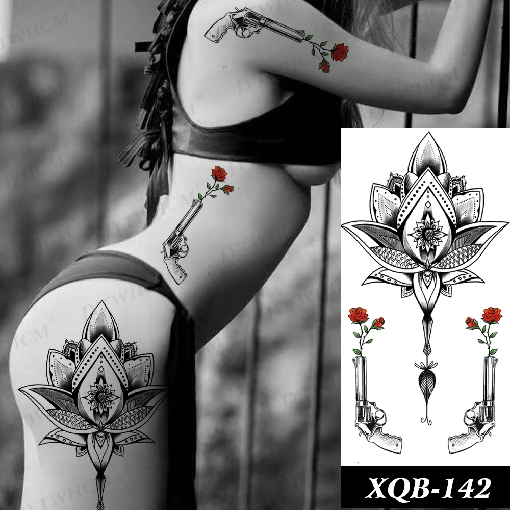 

Snake Temporary Tattoo Stickers Art Painting Leaf Women Body Arm Leg Tattoo Sticker Realistic Fake Sleeve Flash Waterproof Tatto