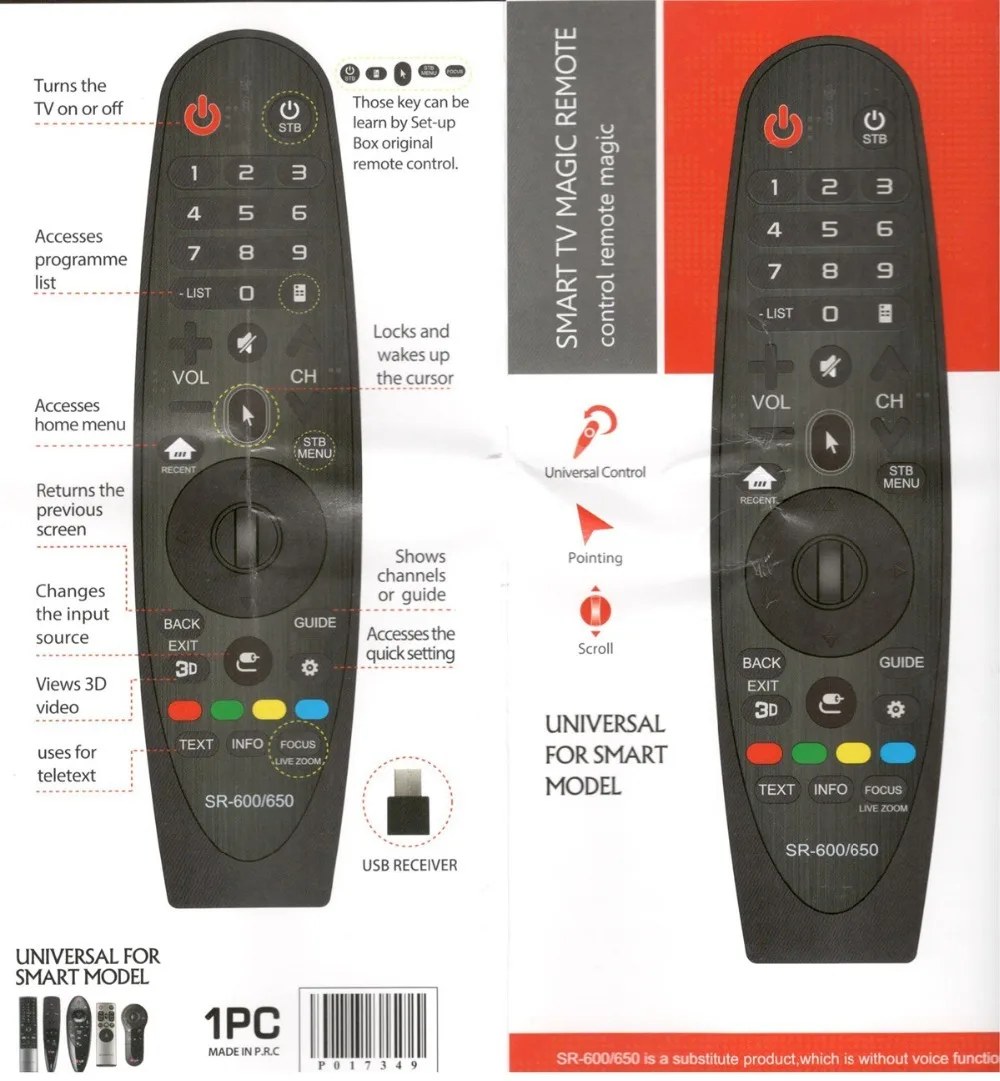 Пульт дистанционного управления Управление для lg ТВ F8580 UF8500 UF9500 UF7702 OLED 5EG9100 55EG9200 AM-HR650A AN-MR650A AN-MR600G AN-MR600