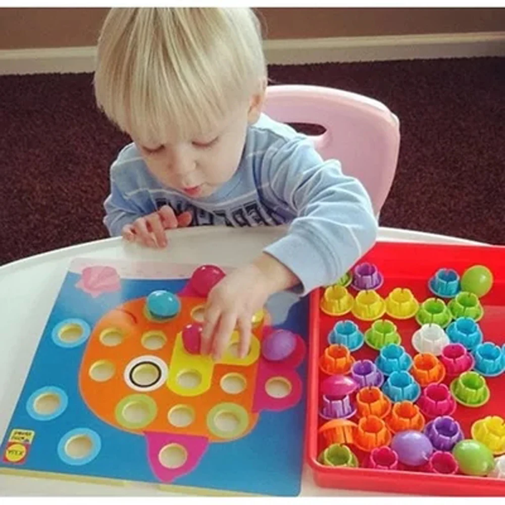 3D пазлы развивающая игра для детей Набор цветных грибов ногтей игрушки детские