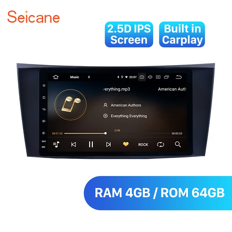 Автомагнитола seicane 8 &quot Android 10 0 ядерный GPS для Mercedes Benz E W211 E200 E220 E230 с carplay