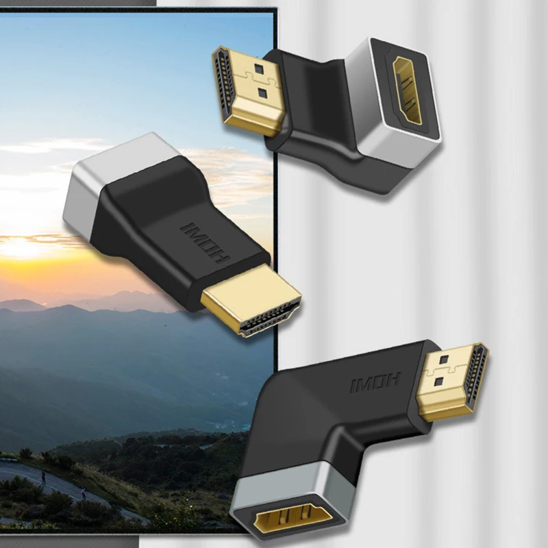 Адаптер HDMI 90 270 градусов фотоадаптер под прямым углом HD 4K кабельный разъем для