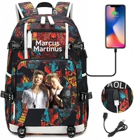 marcus and martinus school bags women men backpacks laptop travel bags multifunction usb charging backpack mochila