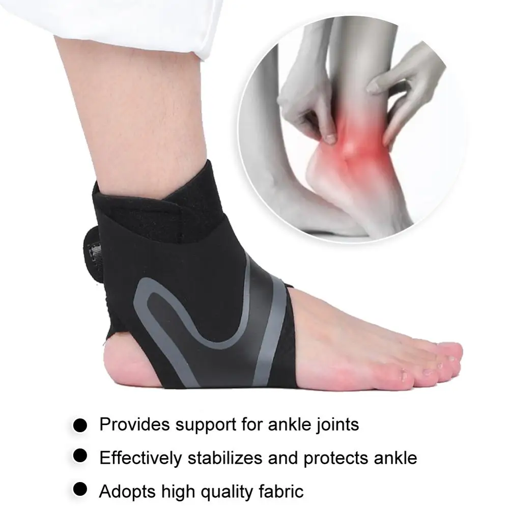 

Left/Right Ankle Support Prevent Sprain Relief Pain Reduction Exercise Load Fracture Fixation Recovery Foot Care Black Portables