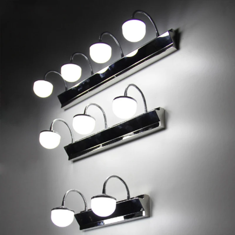 

Modern minimalist iron wall lamp adjustable design waterproof anti-fog bathroom decorative mirror light white acrylic LED