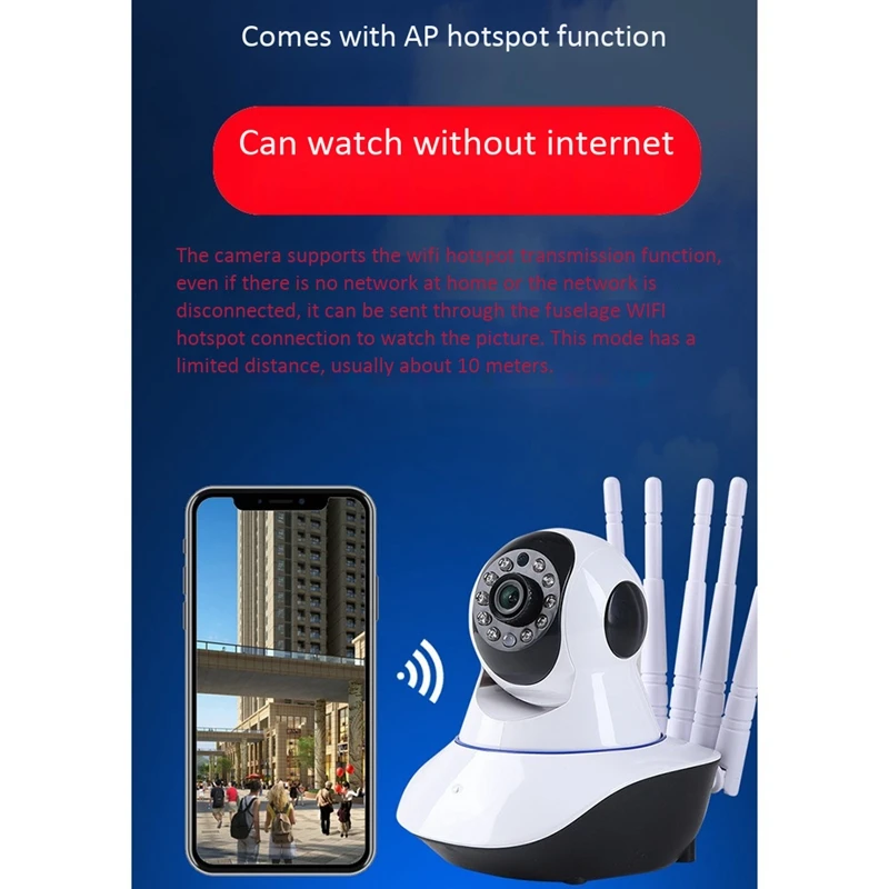 

Five Antenna Ultra Strong Signal Wireless WiFi HD Network Monitoring Camera Mobile Phone Remote Home Camera