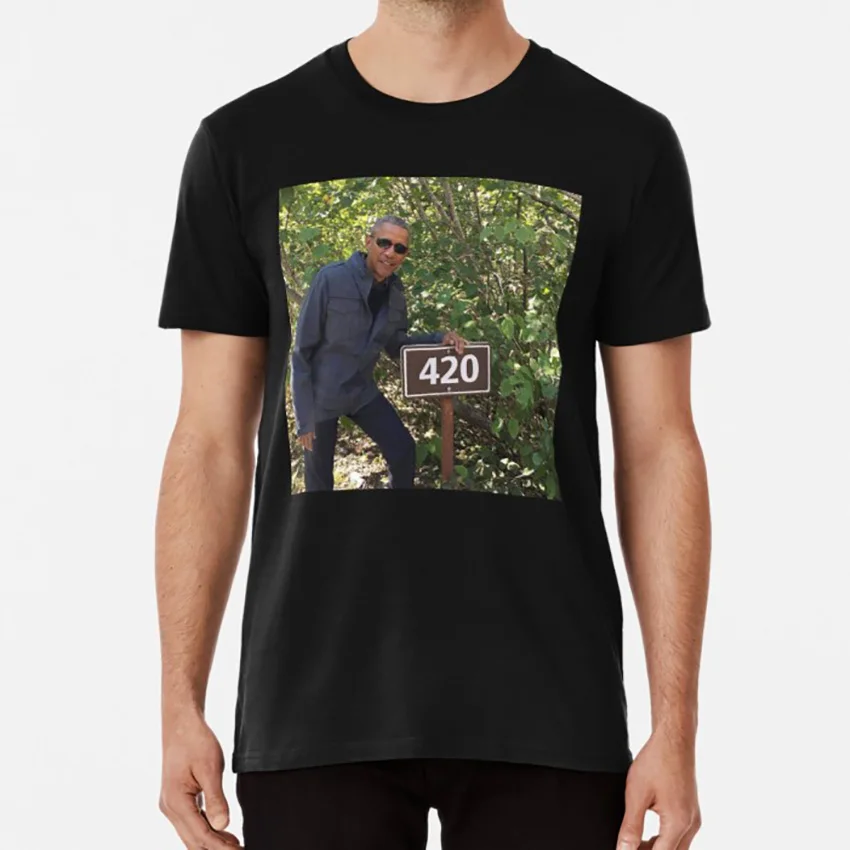 420 Обама Футболка с принтом черная Жизнь Материя Американская мечта Милая крутая