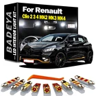 Комплект белых светодиодных ламп для чтения BADEYA Canbus для салона Renault Clio 2 3 4 II III IV MK2 MK3 MK4 (1998-2017)