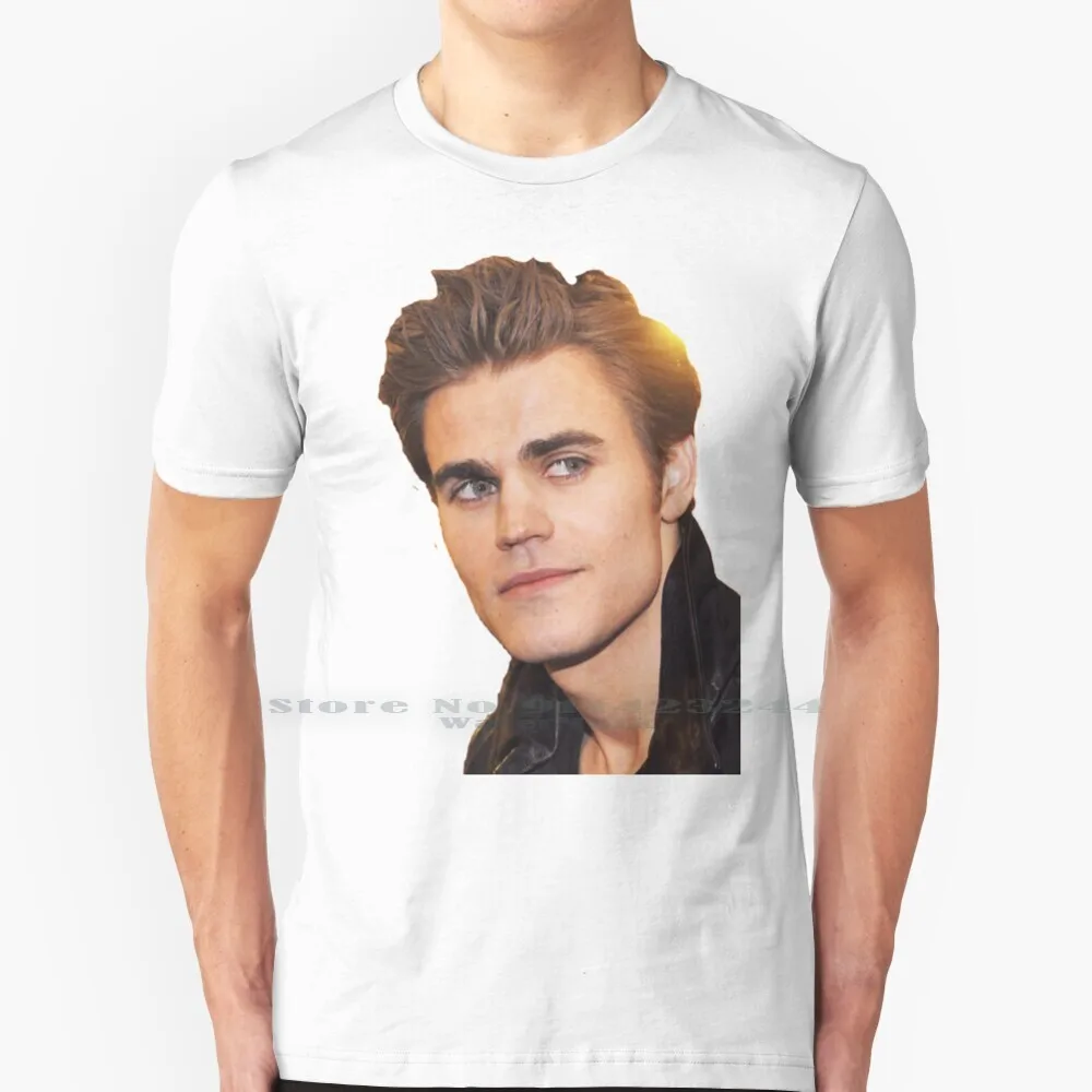 Футболка Paul Wesley 100% чистый хлопок Стефан клаватор оригиналы пол Уэстли известный