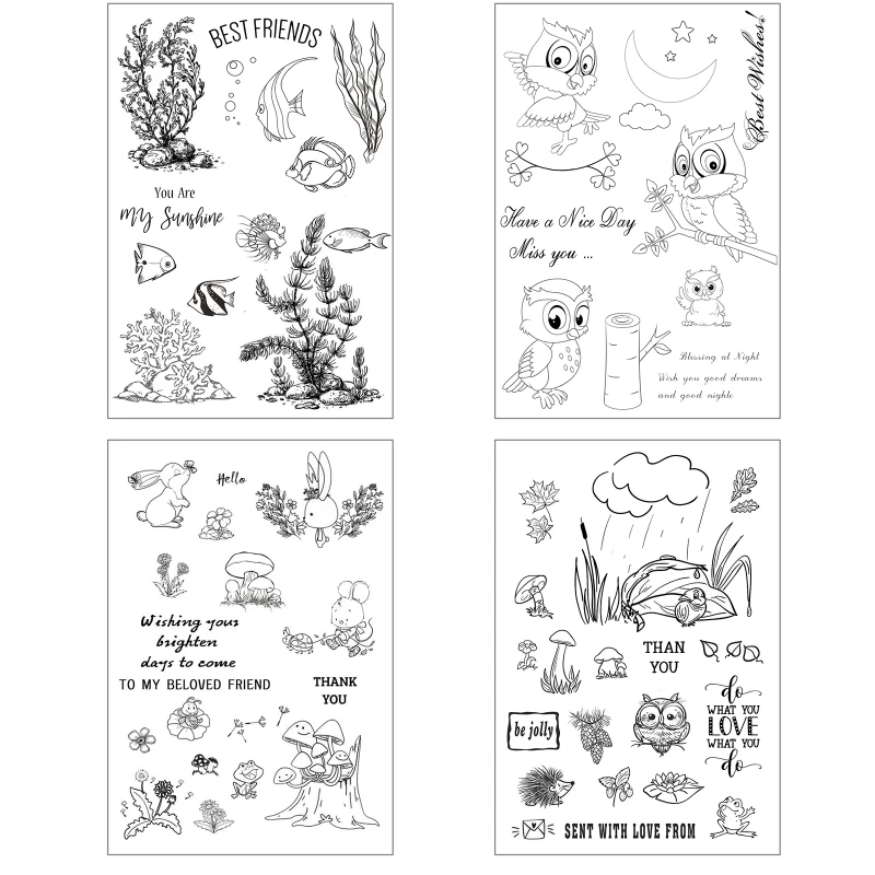 Bird Owl DIY Silicone Clear Stamp Cling Seal Scrapbook Embossing Album Decor | Дом и сад