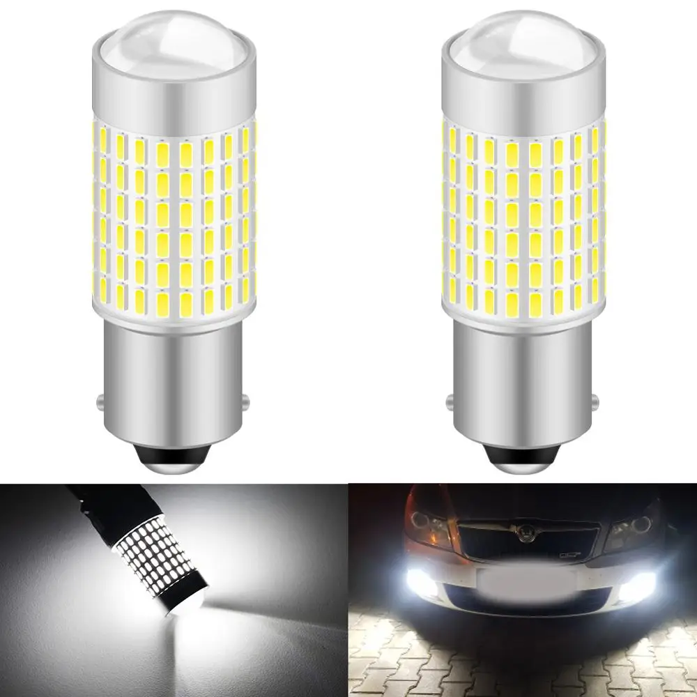 White 2 шт. белый Canbus без ошибок 1156 ba15s P21W светодиодный фонарь для Skoda Superb Octavia 2 FL 2010 2011 2012 2013 дневные ходовые огни DRL - Испускаемый цвет: White