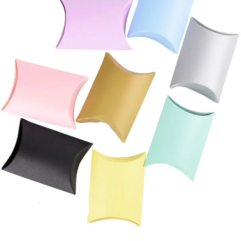 10 шт. бумажные подарочные коробки для конфет в форме подушки|Подарочные сумки и упаковка| |