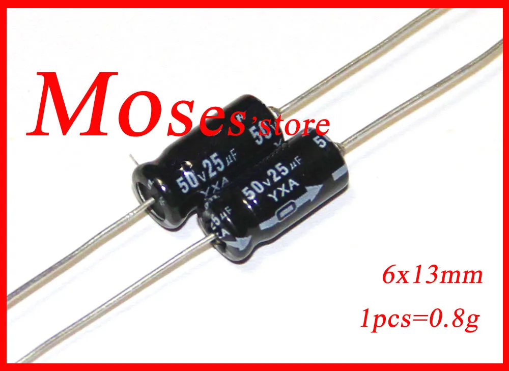 50 в 25 мкФ 100% оригинальный новый осевой 6x13 мм|capacitor electrolytic|capacitor axialcapacitor 25uf |