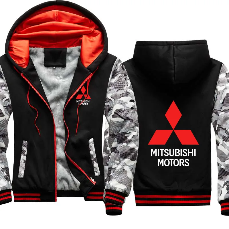 

2021 NEW winter jacket Warm Slim Fiy men's jacket men Mitsubishi Car Logo Sweatshirt Men jacket Male Clothes