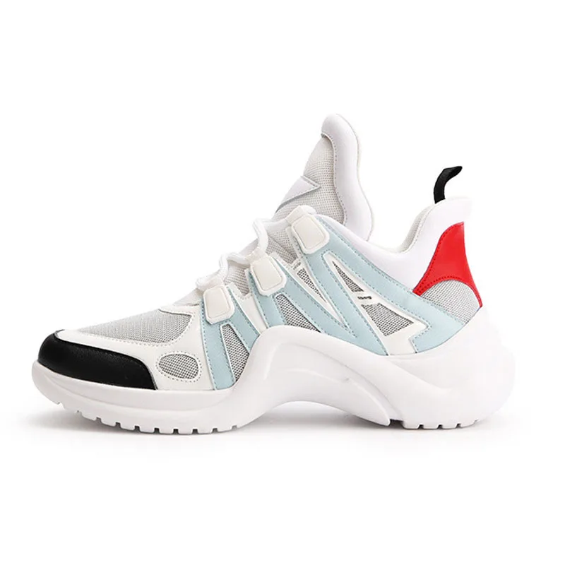 Женские Дизайнерские кроссовки на платформе беговые шнуровке Спортивная