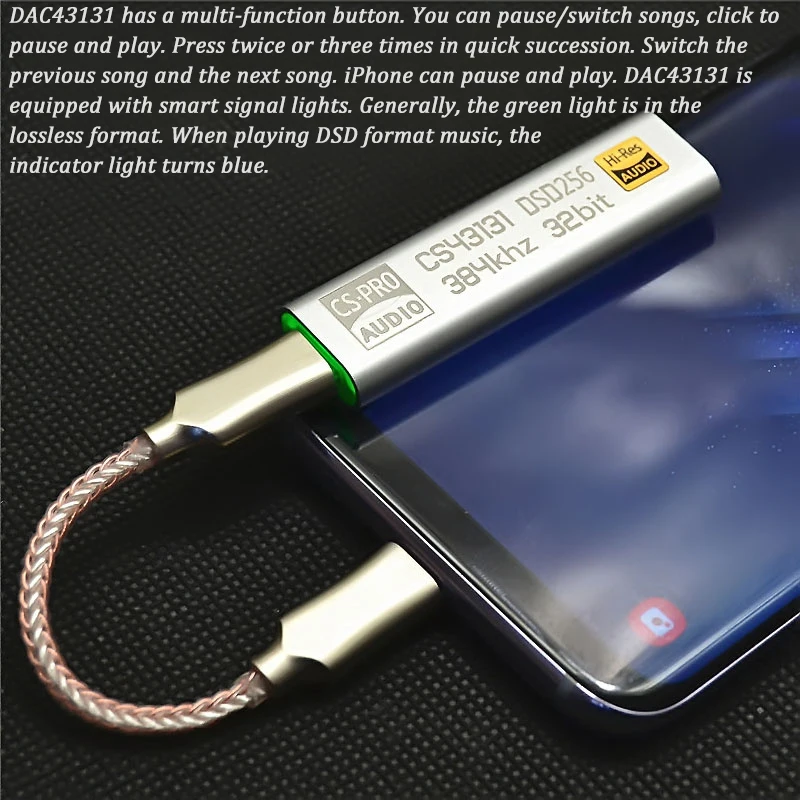 ЦАП усилитель для наушников CS43131 DSD256 декодирование USB внешняя звуковая карта 32