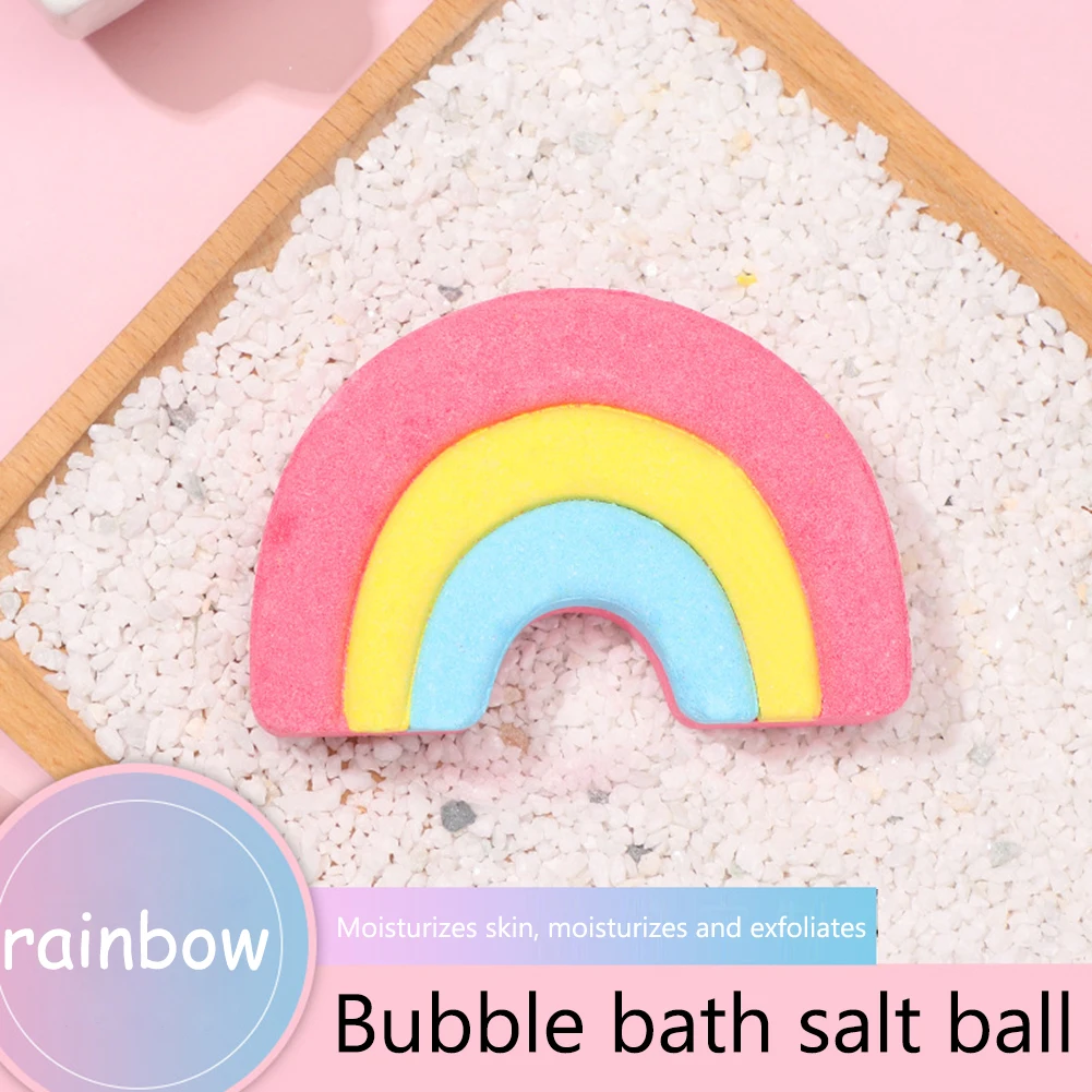 

120g Skin Care Rainbow Bath Salt Ball Bubble Ball Soap Exfoliating Moisturizing Bubble Bath Bombs for Body Cleaning Tool