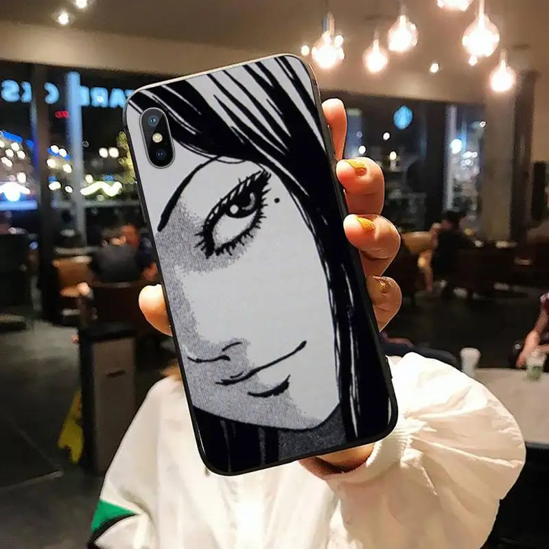

Junji Ito Tees Horror Comic style Phone Case for iPhone 11 12 pro XS MAX 8 7 6 6S Plus X 5S SE 2020 XR