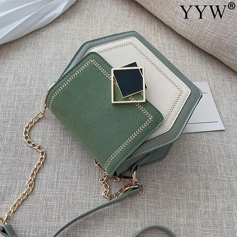 

Rhombic Contrast Shoulder Purse Handbags Women Chain Leisure Armpit Bag Design Cross-Body Bag Shoulder Bags Women's Bag Bolsos