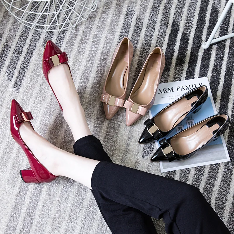 

Luxury Women Pumps 2021 High Heels Basic Casual Pointed Toe Slip-on Wedding Party Brand Fashion Shoes For Lady Size