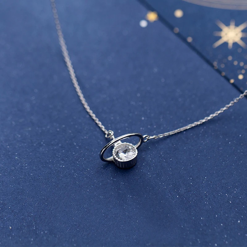 Женское Ожерелье-цепочка из серебра 925 пробы с фианитом