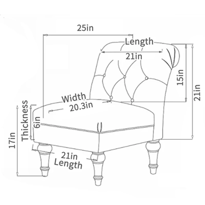 

Spandex Accent Chairs Cover Armless Chair Cover Mid-Century Modern Chair Slipcover Furniture Protector Sillas Decorativas