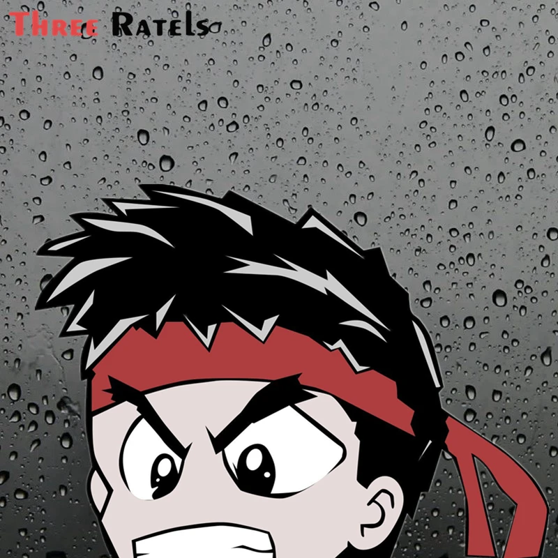 

Три Ratels FC243 крутая забавная 3D Риу, глазящая улица истребителя, глазящая аниме, наклейка «сделай сам» на чемодан, чемодан