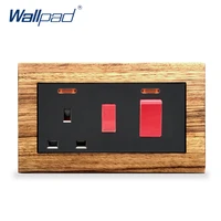 wallpad cooker uk socket with 20a wall light switches natural wood panel 146 power outlet