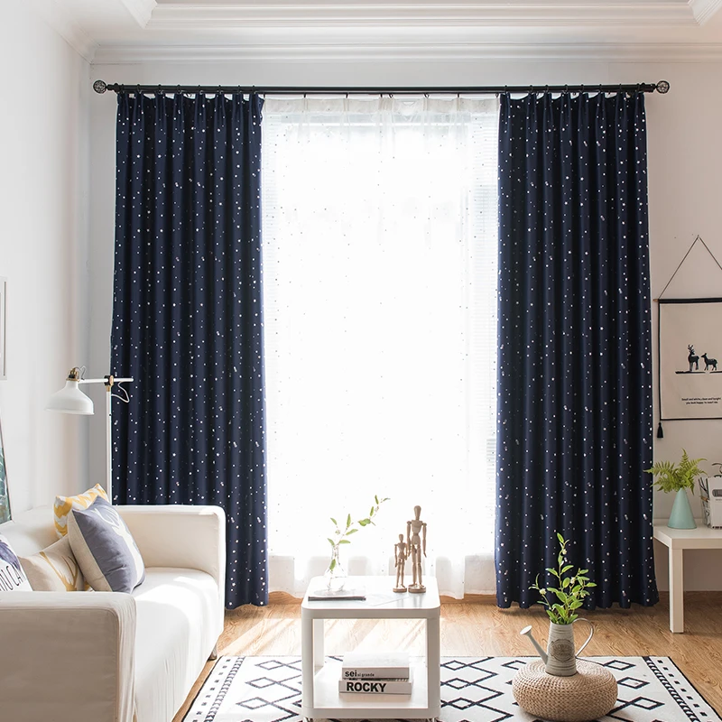 Современные затемняющие шторы со звездами занавески для гостиной спальни окон