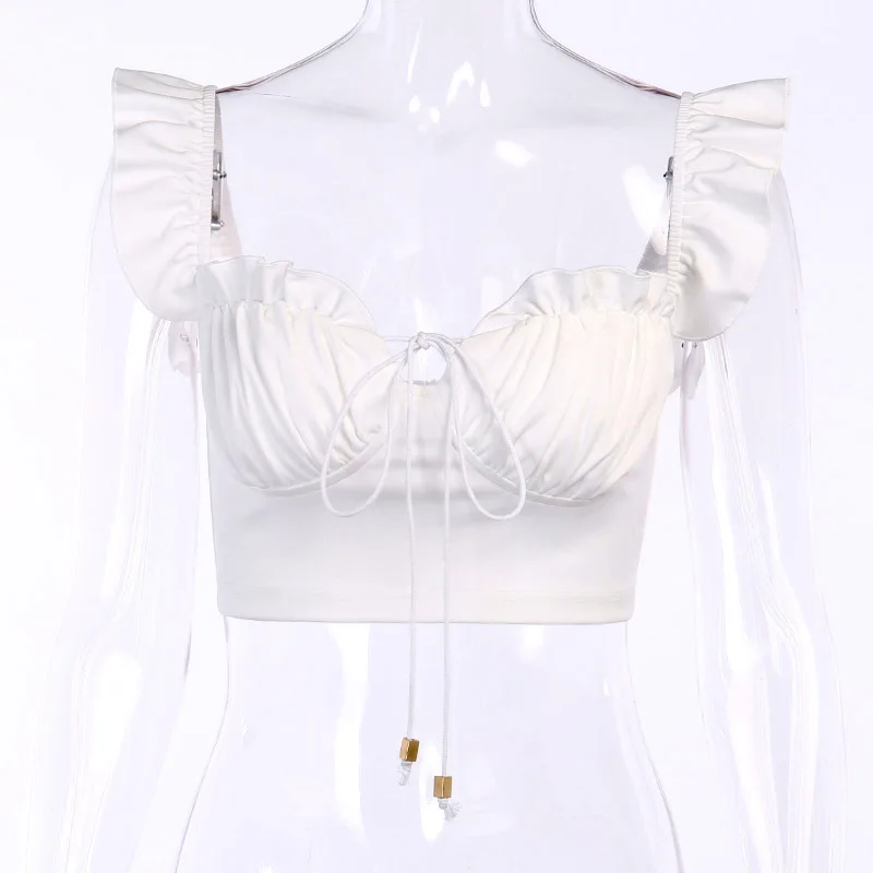 

Summer Clothes For Women 2021 Chic Y2k Slip Top Crop Black And White Solid Sexy Cami Ladies Street Style Croset Bluzki Slim Fit