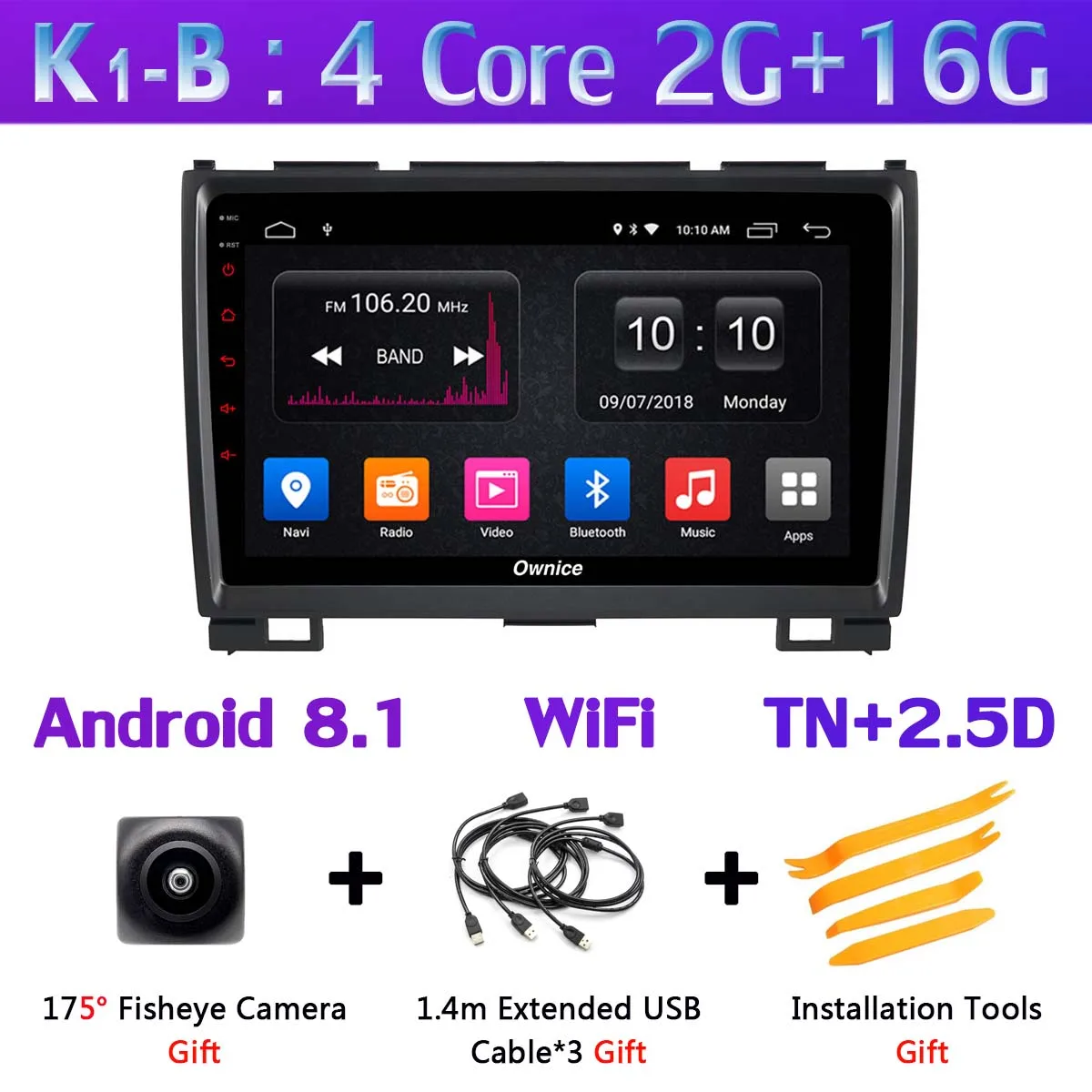 Ownice K1 K3 K5 K6 автомобильный dvd-плеер gps радио для Haval Hover Greatwall Great Wall H5 H3 2011 2012 2013 автомобильный Радио 360 ° панорамный - Цвет: K1-B