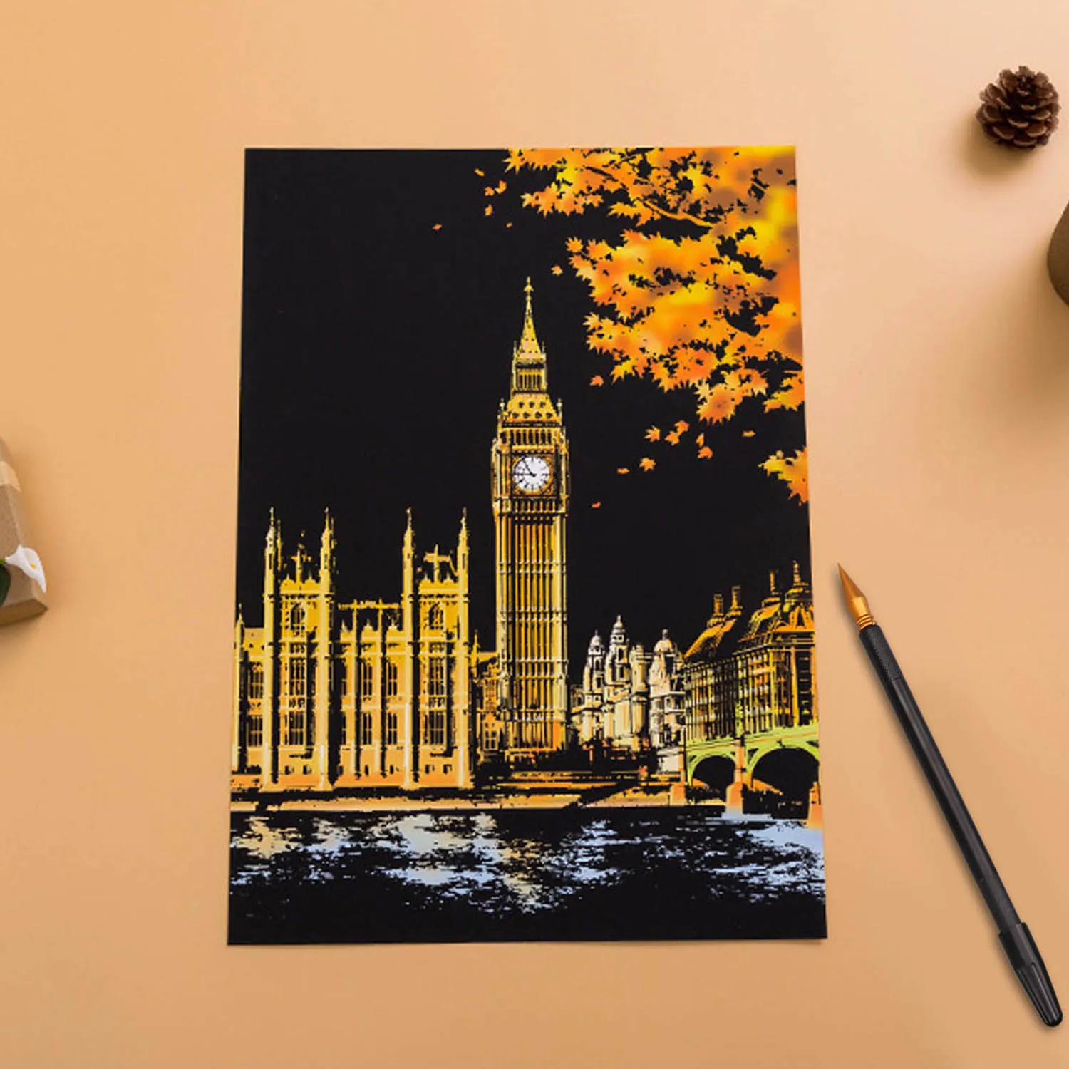 Набор инструментов для рисования царапин набор из 9 ручек с двойным наконечником