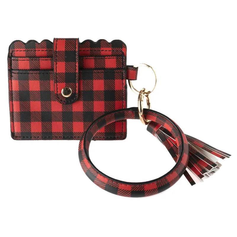 

2020 New Leopard Snake Kabaw Wallet PU Leather Tassel Card Bag Keychain Bag For Women Men Friendship Key Chain Jewelry Keyring