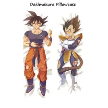 Goku Vegeta Cosplay Dakimakura Pillowcase Anime Body Pillow Male Long Backrest Bed Pillow Cushion Two Side 150X50 Boho Décor (2)