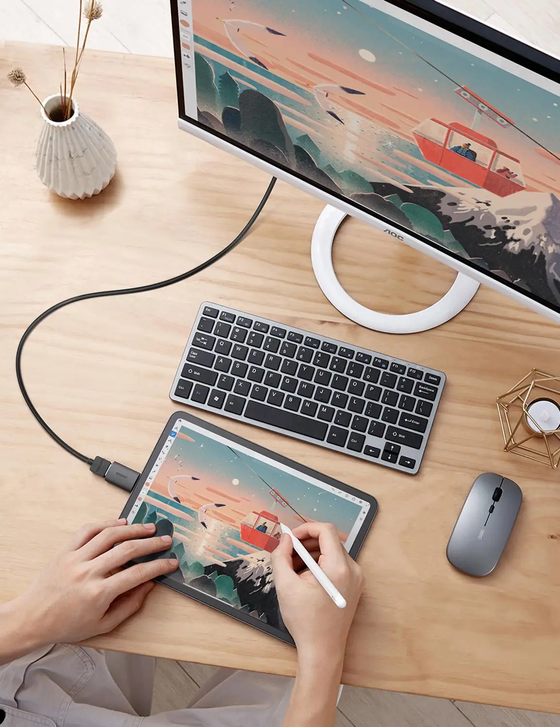 UGREEN USB C к HDMI адаптер 4K 60Hz кабель Type Thunderbolt 3 для MacBook Pro 2018 Samsung Galaxy S9 S8|Кабели VGA| |