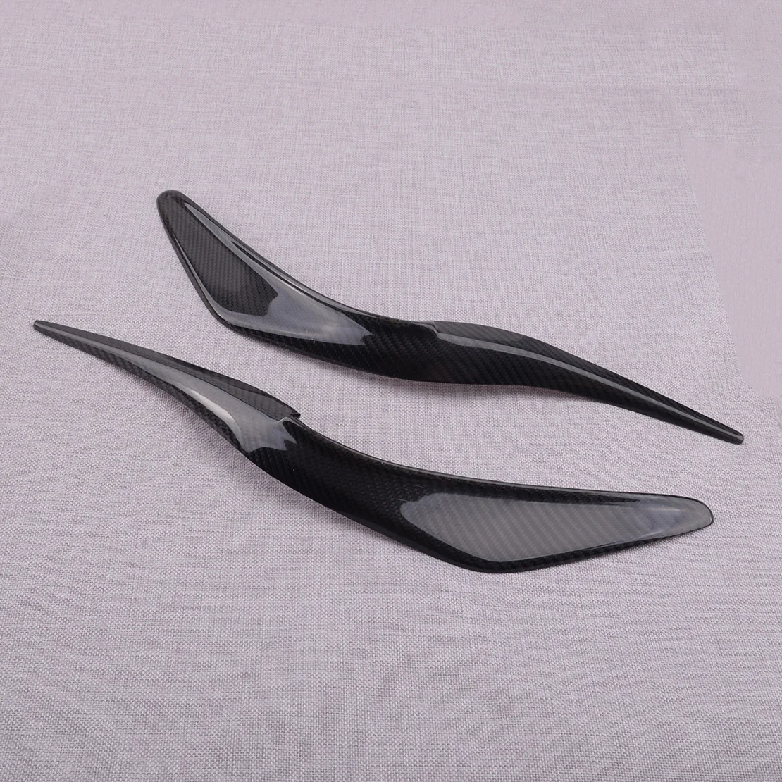 

2Pcs Car Carbon Fiber Black Front Headlight Eyebrow Eyelid Cover Trim Fit for Lexus IS III 2013 2014 2015 2016