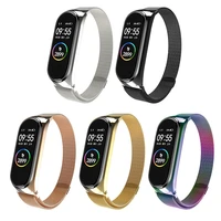 wristband milanese watch strap for xiaomi mi m3 m4 m5 m6 stainless steel metal band bracelet watchband for miband 3 4 5 6