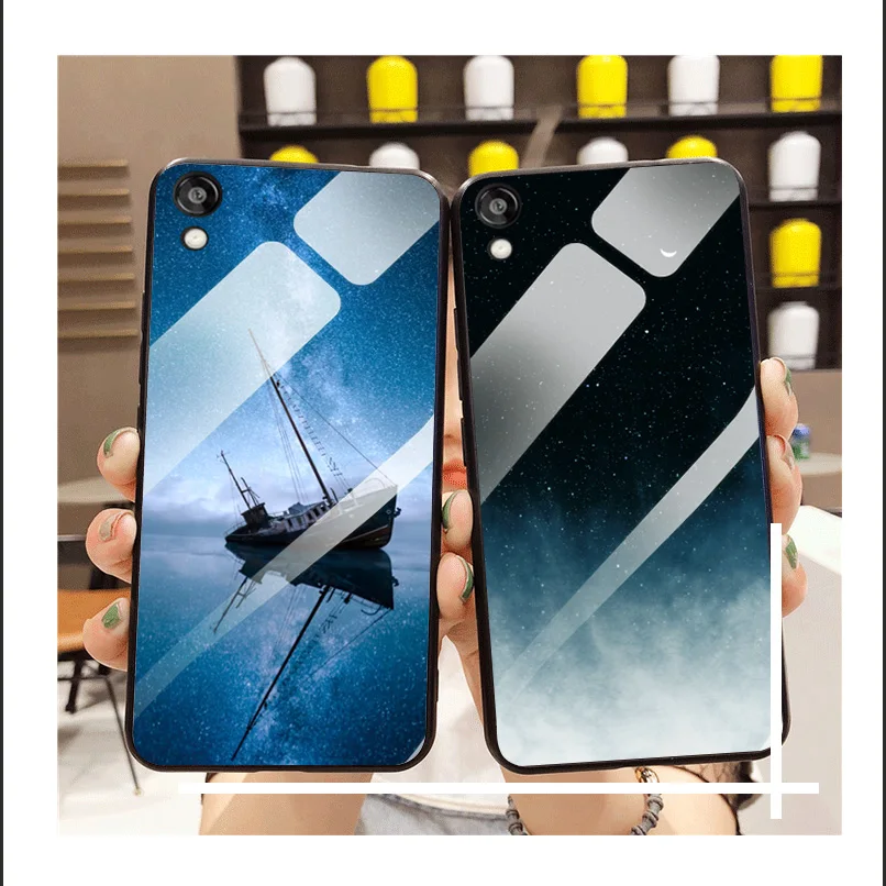 Чехол из закаленного стекла для Huawei Honor 8S 8A 8C ударопрочный глянцевый чехол 8X
