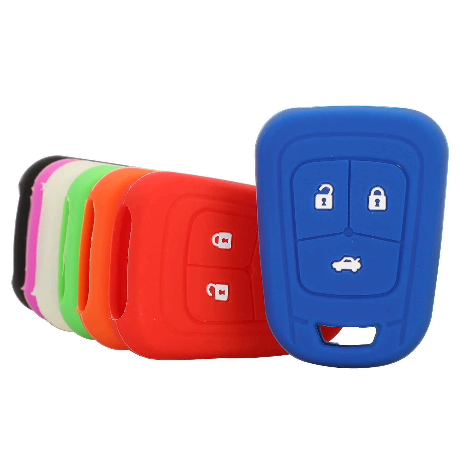 

Jingyuqin 10 шт. силиконовый резиновый цветной умный чехол 3BTN для Chevrolet Sonic 2012- 2013 Защита Замена