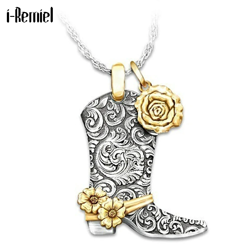 Женское винтажное ожерелье с подвеской в виде цветка розы | Украшения и