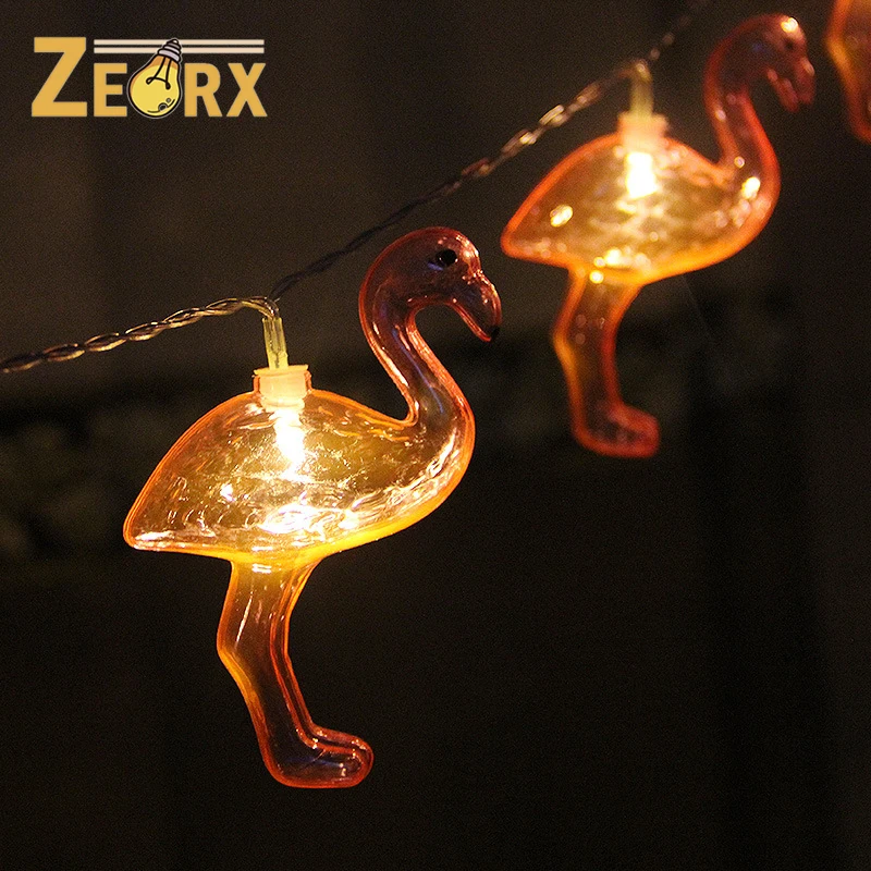 

Flamingo String Light 9.8FT/20LED Flamingo Christmas Light 3AA Battery Hawaii Fairy String Light for Wedding Party Garden Decor