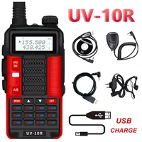 long range baofeng walkie talkie uv 10r dual band vhf uhf 2 way radio uv10r high power 10w 4800mah communication equipment